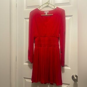 Womens XS Nine West red dress silky